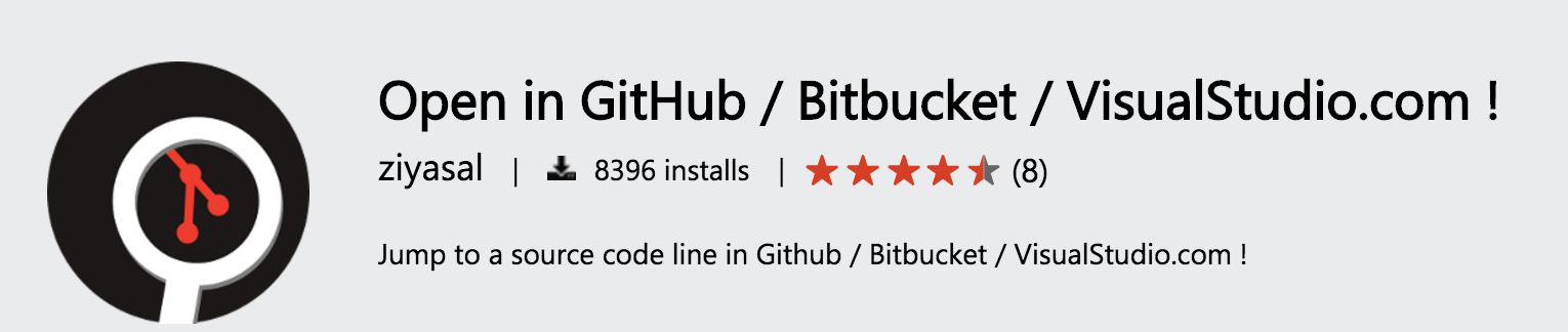 open in GitHub extension