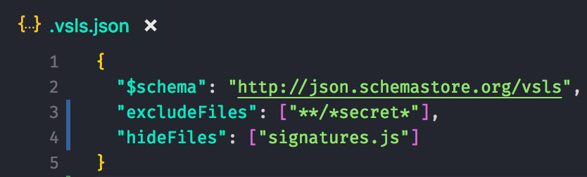 VSLS configuration file