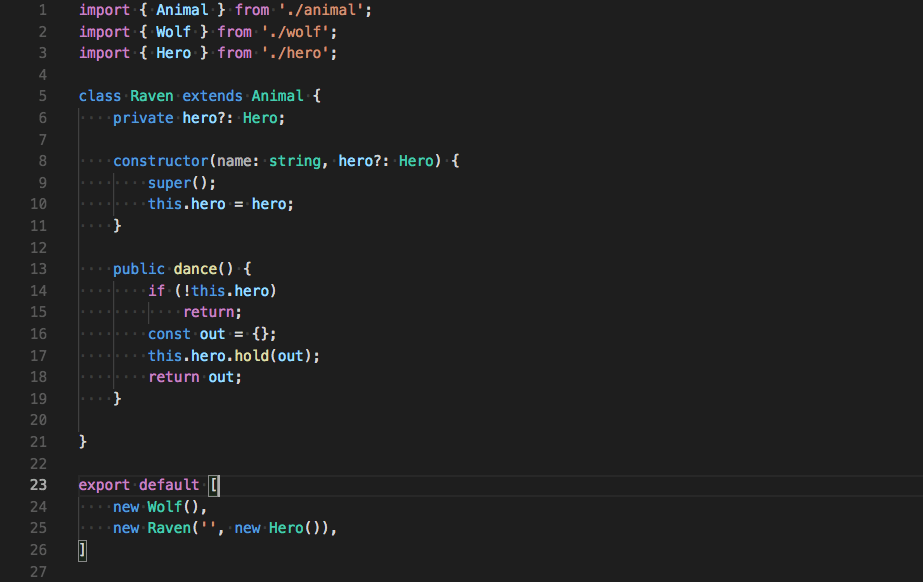 Source code after the Quick Fix