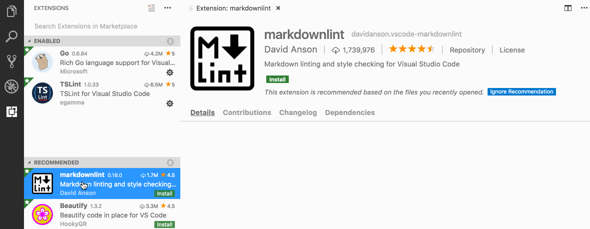 Dismiss Recommendations